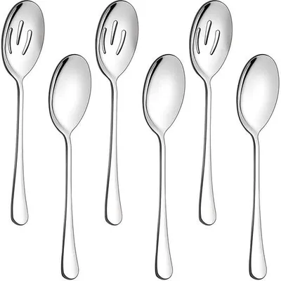 Produktbild von Edelstahl-Schöpflepels, 6-teilig, 22 cm, silber, für Buffet und Küche