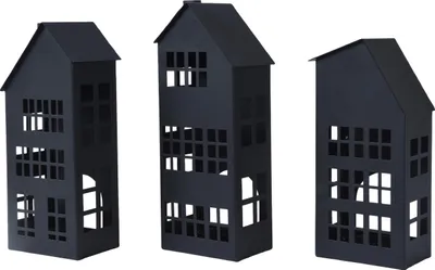 Produktbild von Kaemingk Teelichhalter Haus aus Eisen schwarz