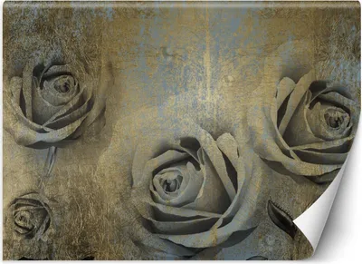 Produktbild von Vlies fototapete Goldene Rosen Blumen 400x280 cm Feeby Gold inkl. Kleber einfache Montage