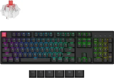 Immagine prodotto di Keychron K10 QMK Versione 2 Tastiera meccanica senza fili, LED RGB, layout QWERTY US, telaio in alluminio K10X-J1