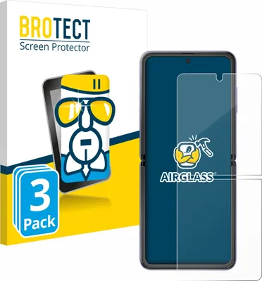 Produktbild von 3x BROTECT Schutzglas für Samsung Galaxy Z Flip 5G Schutzfolie Panzer Folie Glas Display Schutz klar