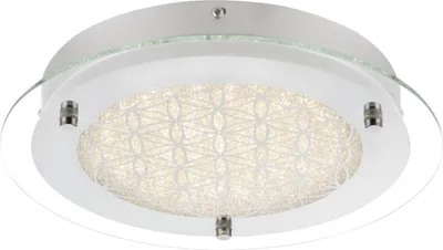 Produktbild von LED Deckenleuchte, Kristall-Design, Spiegelrand, Chrom, 28 cm