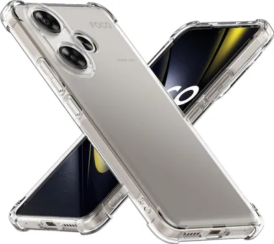 Produktbild von Hülle für Xiaomi Poco F6 Weich Transparent Handyhülle mit Verstärkte Ecken Bumper Schutzhülle