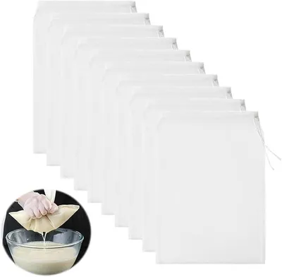 Nussmilchbeutel 8 Stück 20x30 cm Nylon Filterbeutel wiederverwendbar