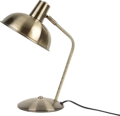 Produktbild von Leitmotiv - Tischleuchte Hood - Gold - 37,5x19,5cm Tischlampe - Nachttischlampe, Wohnzimmer, Schlafzimmer
