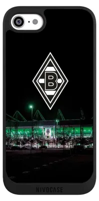 Produktbild von NIVOCASE Handyhülle für Apple iPhone SE (2022)  Hülle NIVOpure Case Schwarz Borussia Mönchengladbach Offizielles Lizenzprodukt Stadion