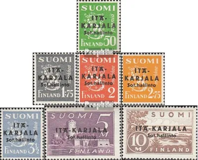 Produktbild von Briefmarken Finnische Bes. Ostkarelien 1941 Mi 1I-7I (kompl.Ausg.) postfrisch Aufdruckausgabe