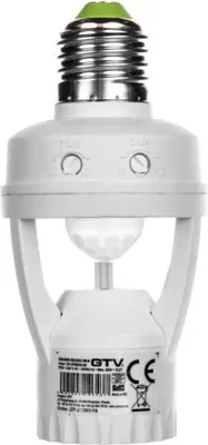 Obrázek produktu pro Detektor pohybu bílý CR-6. 60W E27 240V Pracovní úhel 360st Dosah 6m IP20 CR-CR6000-00