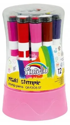 Produktbild von Fiorello Marker Stifte mit Stempeln 12 Farben für Kinder