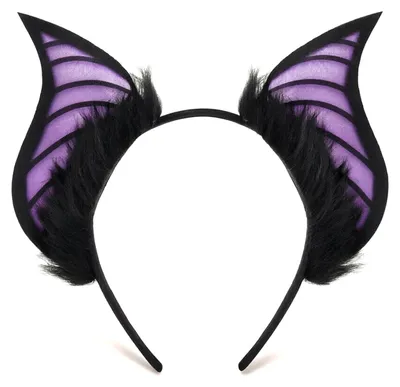 Produktbild von Fledermausohren-Haarreifen Halloween Lila Kostüm-Accessoire