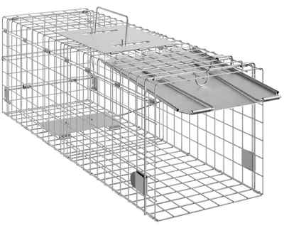 Produktbild von Marderfalle 610x203x203mm Lebendfalle verzinkter Eisendraht Kaninchenfalle Tierfalle Drahtfalle Kastenfalle Universal-Fangkäfig für Waschbären Katzen