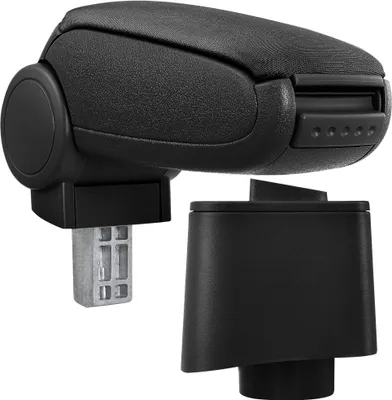 Obrázok produktu pre [pro.tec] Stredová lakťová opierka presne pasuje pre VW Polo V (päť)(Typ 6R) v rokoch výroby od 2009 - Lakťová opierka s odkladacím priestorom - čalúnená - textil - čierna