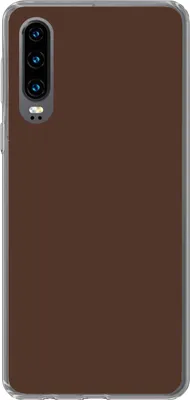 Produktbild von MuchoWow® Handyhülle Schutzhülle Hülle für Telefoonhoesje Huawei P30 Braun - Dunkel - Farben Silikon Softcase Handy Hülle - Kartenbesitzer