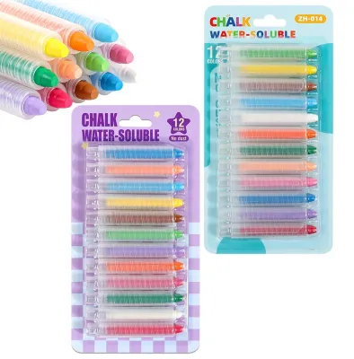 Produktbild von Staubarmes Kreide für Tafeln, 12 Farben, für Kinder