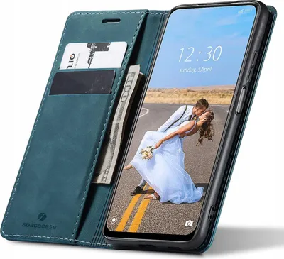 Immagine prodotto di Custodia per telefono con patta SPACECASE Wallet per Poco M3 Pro/mi Note 10 5G Blu