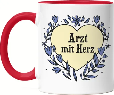 Produktbild von Arzt mit Herz Tasse Rot  Geschenkidee Zum Danke Sagen Bester Arzt