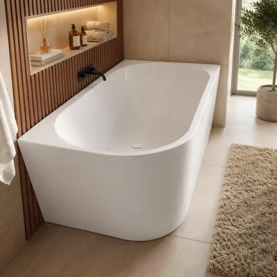 Zdjęcie produktu dla Badplaats Wanna Isia 170 x 78 x 60 cm – Wanna Narożna – Biały Połysk – Lewa