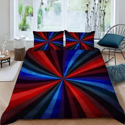 Obrázek produktu pro Sada povlečení, 3 díly, rozměry: 220x240 cm + 2x 80x80 cm, 100% mikrovlákno, retro styl, 3D motiv, se zipem