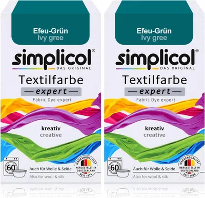 Produktbild von Simplicol Textilfarbe expert Efeu-Grün 150g - Farbe zum Färben (2er Pack)