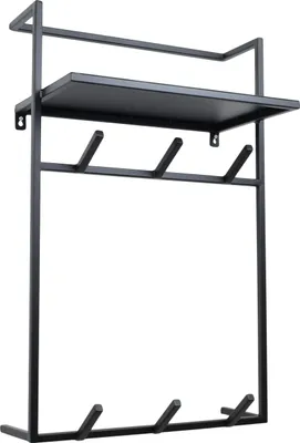 Zdjęcie produktu dla Wieszak ścienny LOFT42 Fenn – metal – czarny – 80 x 51 x 30
