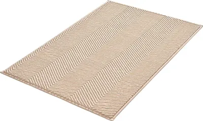 Zdjęcie produktu dla Dywanik kąpielowy Kleine Wolke ZIGZAG Sand beige 70 x 120 cm