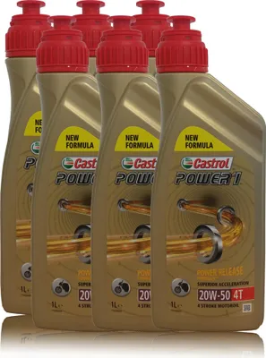 Produktbild von Castrol Power 1 4T 20W-50 6X 1 Liter Motorradöl