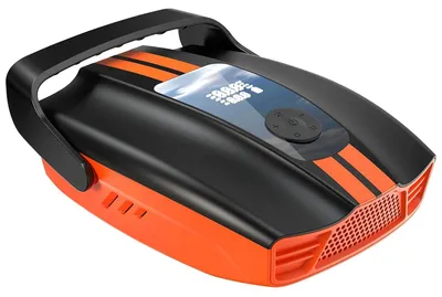 Produktbild von Elektrische Luftpumpe für SUP/Kajak - Paddleboard Pumpe - 50 PSI Maxdruck - 9 Modi - Auto-Stopp - Tragbare Pumpe für Auto und Board - Orange