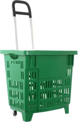 Immagine prodotto di Carrello spesa Cestino con ruote 55L Verde