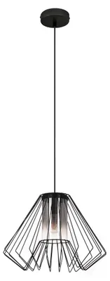 Zdjęcie produktu dla Lampa wisząca EMERENCIA czarna-dymiona 1xE27x40W metal wym:120x40x40cm IP20 Rabalux