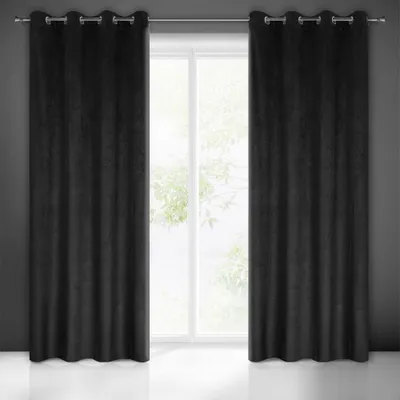 Produktbild von Vorhang LILI schwarz 140x250 cm  Ösen Ösenvorhang