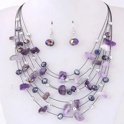Produktbild von BR-29104 Set - Eleganter Schmuck in Violett KP29104