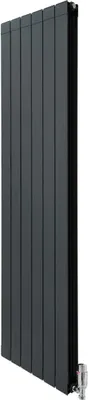 Immagine prodotto di Radiatore a pannello in alluminio e valvole termostatiche cromate - 1800 mm x 475 mm - grigio antracite