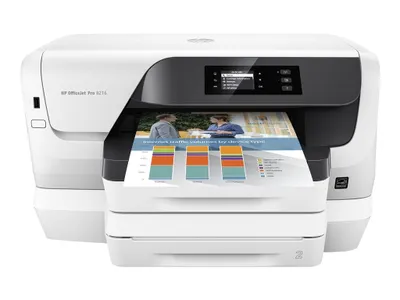 Produktbild von HP Officejet Pro 8218 Tintenstahldrucker (Drucker, HP Instant Ink, Duplex, WLAN, LAN, 500 Blatt Papierfach, Airprint) weiß