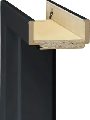 Produktbild von Pertura Komplettzarge Lack RAL 9005 tiefschwarz 198,5x86x32 cm Links