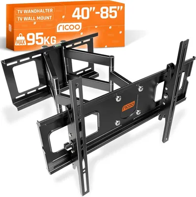 Imagen del producto de Soporte mural giratorio e inclinable R06 para televisores de aproximadamente 40-85 pulgadas (102-191 cm), compatible con estándares VESA de 300x200 a 600x400, de alta capacidad de carga. Soporte para pantallas LED y LCD