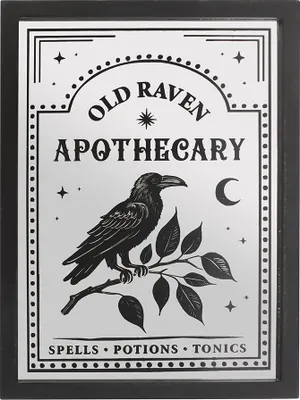 Produktbild von Something Different - Wandbild "Old Raven Apothecary", Verspiegelt SD9926 (Einheitsgröße) (Schwarz/Weiß)