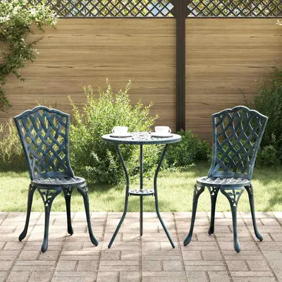 Image de Maison Exclusive - Ensemble bistrot de jardin 3 pièces en aluminium vert