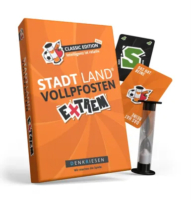 Produktbild von DENKRIESEN - STADT LAND VOLLPFOSTEN® - Extrem - CLASSIC EDITION - "Intelligenz ist relativ."