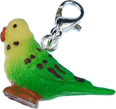 Produktbild von Wellensittich Charm Anhänger Bettelanhänger Miniblings Vogel Wellensittich grün