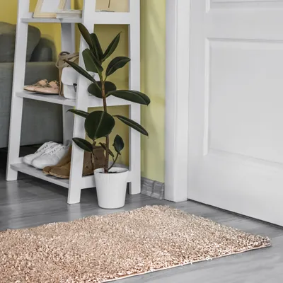 Produktbild von Shaggy Läufer nach Maß Einfarbig - Hochflor Langflor Flauschig Teppichläufer für Flur Schlafzimmer Küche - Teppich set Läuferset in Versch. Größen und Farben Beige 140 x 100 cm