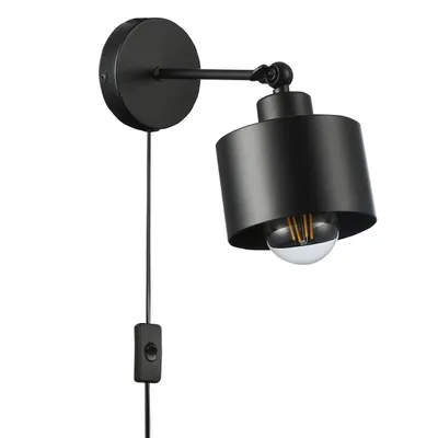 Produktbild von MasterLED Wandleuchte LED Elza - Schwarz - E27 max 35W - Verstellbare - Innenbeleuchtung für Wohnzimmer - Schlafzimmer - Flur