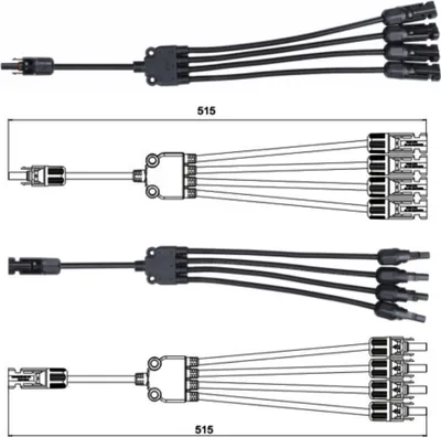 Image de PV-Y distributeur de prises solaires, paire de 4