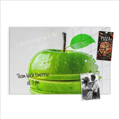 Produktbild von Magnettafel 60x40cm Pinnwand Whiteboard beschreibbar - Geschnittener Apfel