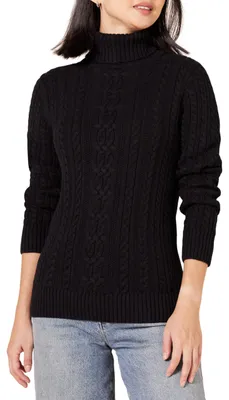 Produktbild von A. Essentials Damen Leichter Rollkragenpullover Mit Zopfmuster (Erhältlich I