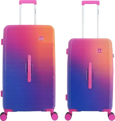 Produktbild von Saxoline Twist Trunk ABS/PC Spinner Koffer Set Gr. S/M/L mit TSA-Zahlenschloss fuchsia gradient