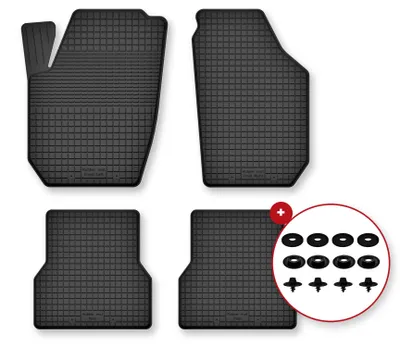 Produktbild von Gummi-Fußmatten für Volvo C70 I 1997-2005 (Cabrio/Coupé) – 4-tlg, Schwarz, Semi-Universal, angepasst – Wielganizator Semi-Universal