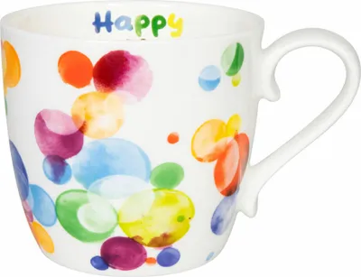 Produktbild von Könitz Becher Happy Birthday Bubbles, Tasse, Bone China, Bunt, 450 ml, 11 2 057 2779
