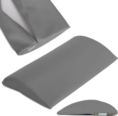 Produktbild von Habys Lenden-Halbrolle, Lagerungsrolle, Nackenkissen, Nackenrolle | für Massage und Therapie, Kniehalbrolle, 40x25x5cm | Hart Grau | Touch Core