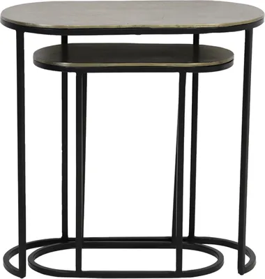 Produktbild von Light & Living - Beistelltisch BOCOV - 53x26x53cm - Bronze - 2er-Set
