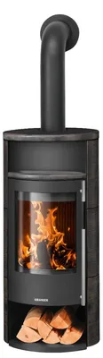 Produktbild von Oranier | Kaminofen | Polar Neo 8 | 8 kW | Stahl Schwarz, Keramik Namib